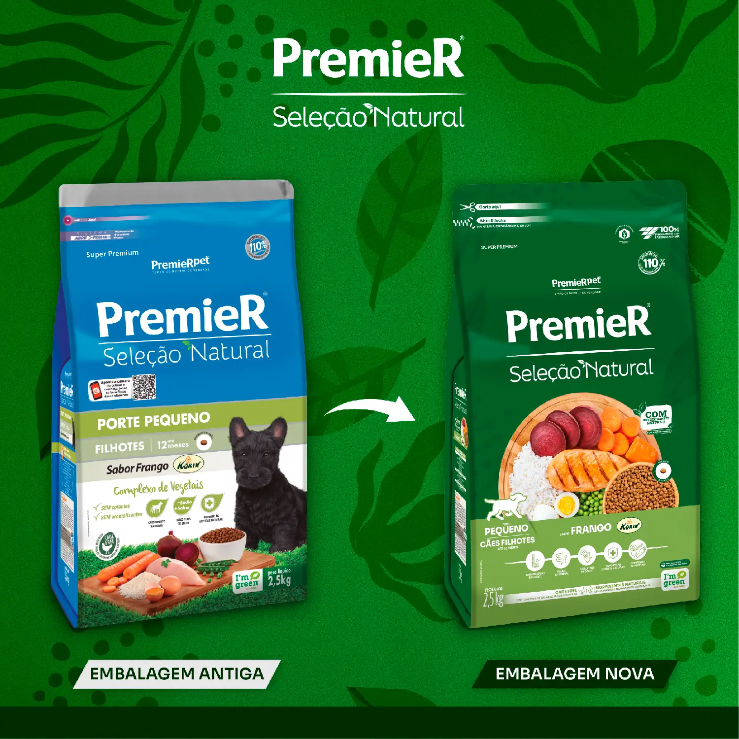 Ração Premier Seleção Natural Cães Filhotes Raças Pequenas Frango
